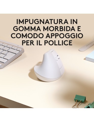 Logitech Lift for Mac mouse Mano destra RF senza fili + Bluetooth Ottico 4000 DPI