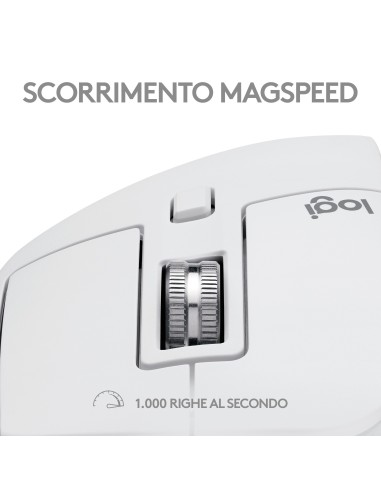 Logitech MX Master 3S for Mac mouse Mano destra Bluetooth Laser 8000 DPI