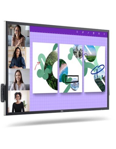 DELL P5524QT Pannello piatto interattivo 139,7 cm (55") LCD 350 cd m² 4K Ultra HD Nero Touch screen