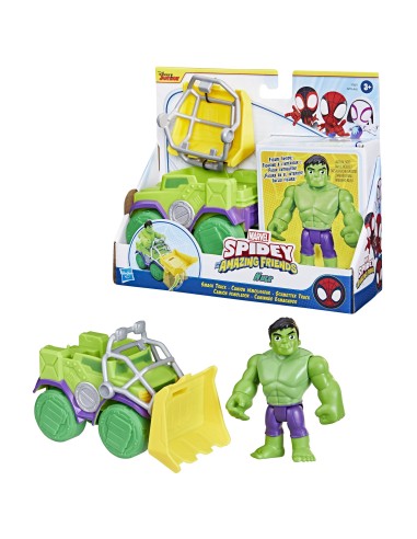 Marvel , Spidey e I Suoi Fantastici Amici, set Hulk Smash Truck, action figure, veicolo e accessorio