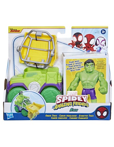 Marvel , Spidey e I Suoi Fantastici Amici, set Hulk Smash Truck, action figure, veicolo e accessorio