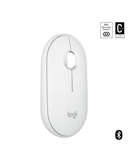 Logitech Pebble 2 M350s mouse Ambidestro RF senza fili + Bluetooth Ottico 4000 DPI