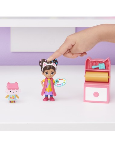 Gabby's Dollhouse , Mini set Studio d’arte, con Gabby e Baby Scatola, giochi per bambini dai 3 anni in su