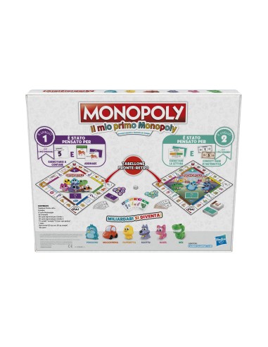 Monopoly - Il Mio Primo , gioco da tavolo per famiglie, per bambini dai 4 anni in su
