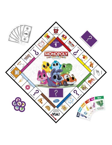 Monopoly - Il Mio Primo , gioco da tavolo per famiglie, per bambini dai 4 anni in su