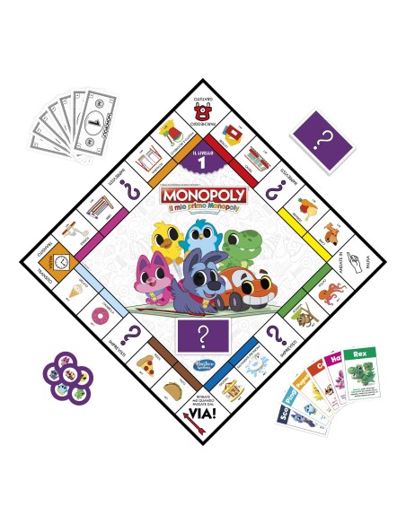 Monopoly - Il Mio Primo , gioco da tavolo per famiglie, per bambini dai 4 anni in su