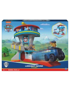PAW Patrol Quartier Generale, Set di gioco Torre di Controllo, 2 Personaggi di Chase, auto della polizia di Chase e accessori,