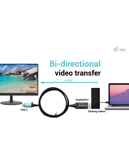 i-tec USB-C DisplayPort Bi-Directional Cable Adapter 8K 30Hz 150cm