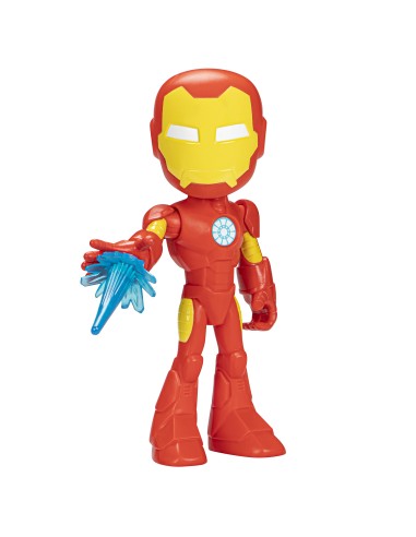 Marvel Spidey e I Suoi Fantastici Amici - Mega Iron Man, action figure da 22,5 cm, giocattolo prescolare, per bambini dai 3