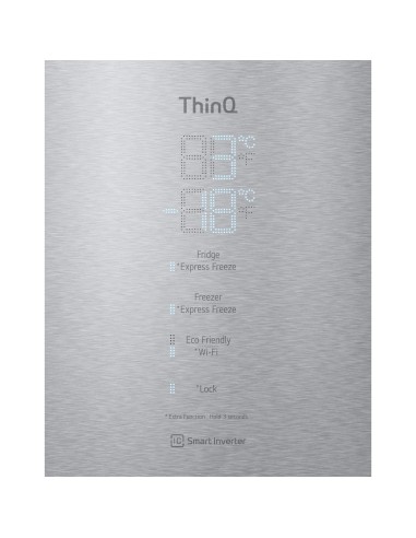 LG GBB569NSAGB Frigorifero combinato 70cm, Classe D, 462L, Wi-Fi, No frost, Grigio