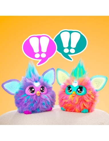 Furby Corallo, giocattolo di peluche, con attivazione vocale, 15 accessori di moda, giocattoli interattivi, dai 6 anni in su