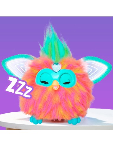 Furby Corallo, giocattolo di peluche, con attivazione vocale, 15 accessori di moda, giocattoli interattivi, dai 6 anni in su