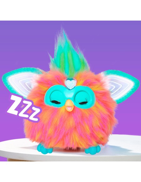 Furby Corallo, giocattolo di peluche, con attivazione vocale, 15 accessori di moda, giocattoli interattivi, dai 6 anni in su