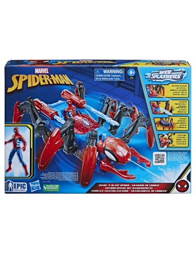 Marvel Spider-Man Hasbro Marvel, Spider-Man, Colpisci e Cattura Web Splasher, dai 4 anni in su, lancia ragnatele e acqua