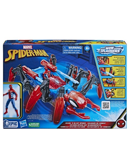 Marvel Spider-Man Hasbro Marvel, Spider-Man, Colpisci e Cattura Web Splasher, dai 4 anni in su, lancia ragnatele e acqua