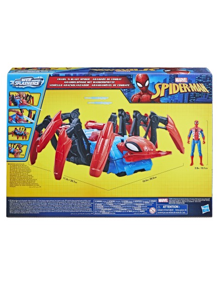 Marvel Spider-Man Hasbro Marvel, Spider-Man, Colpisci e Cattura Web Splasher, dai 4 anni in su, lancia ragnatele e acqua
