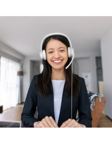Logitech H390 Auricolare Cablato A Padiglione Ufficio USB tipo A Bianco