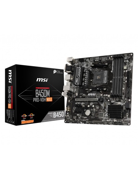 MSI B450M PRO-VDH Max AMD B450 Socket AM4 micro ATX