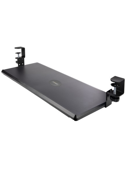 StarTech.com Porta tastiera estraibile per scrivania Ripiano estraibile ergonomico per tastiera con morsetto a C, Mensola