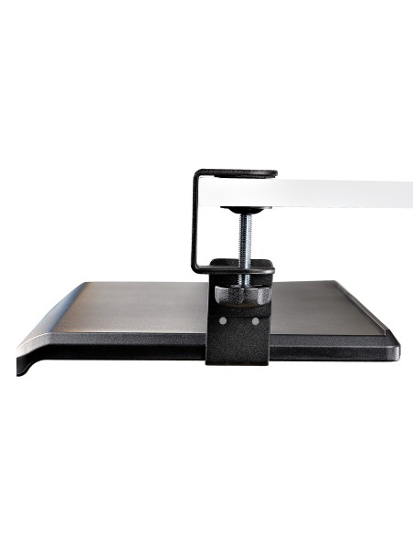 StarTech.com Porta tastiera estraibile per scrivania Ripiano estraibile ergonomico per tastiera con morsetto a C, Mensola