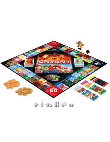 Monopoly - Super Mario Bros Edizione ispirata al film, gioco da tavolo per bambini e bambine, contiene la pedina di Bowser
