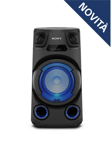 Sony MHC-V13 - Altoparlante Bluetooth All in One con JET BASS BOOSTER, Effetti Luminosi, Lettore CD, USB, Nero