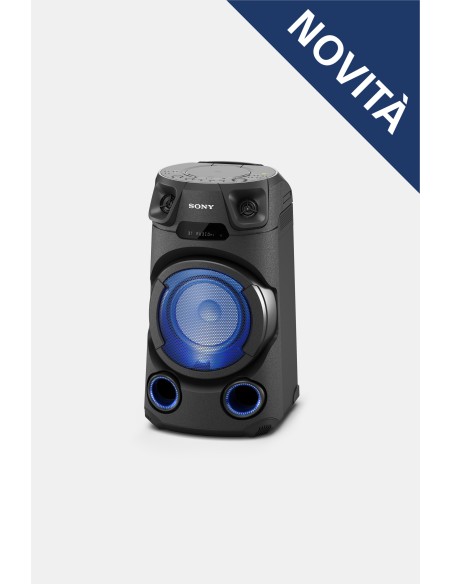 Sony MHC-V13 - Altoparlante Bluetooth All in One con JET BASS BOOSTER, Effetti Luminosi, Lettore CD, USB, Nero