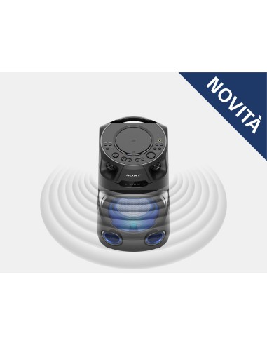 Sony MHC-V13 - Altoparlante Bluetooth All in One con JET BASS BOOSTER, Effetti Luminosi, Lettore CD, USB, Nero