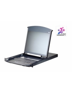 ATEN Switch KVM over IP LCD a due binari Multi-Interface Cat 5 a 8 porte per 1 accesso locale remoto