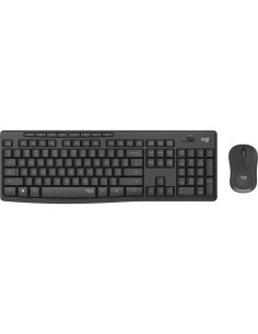 Logitech MK295 Silent Wireless Combo tastiera Mouse incluso USB QWERTY Inglese Grafite