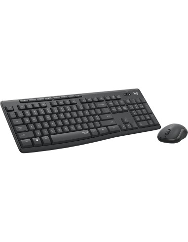 Logitech MK295 Silent Wireless Combo tastiera Mouse incluso USB QWERTY Inglese Grafite