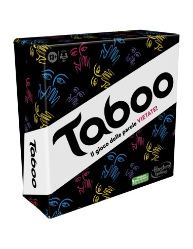 Hasbro Gaming Taboo, gioco da tavolo, giochi con parole da indovinare per adulti e adolescenti dai 13 anni in su, giochi per le