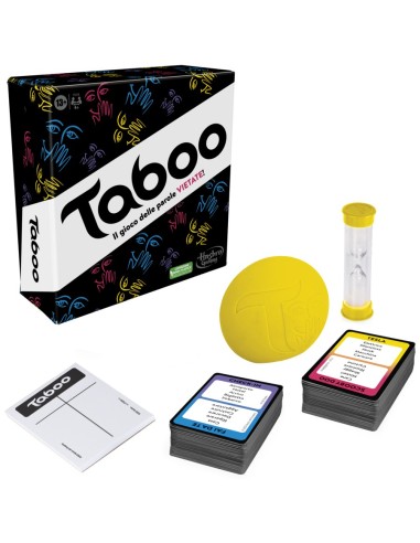 Hasbro Gaming Taboo, gioco da tavolo, giochi con parole da indovinare per adulti e adolescenti dai 13 anni in su, giochi per le