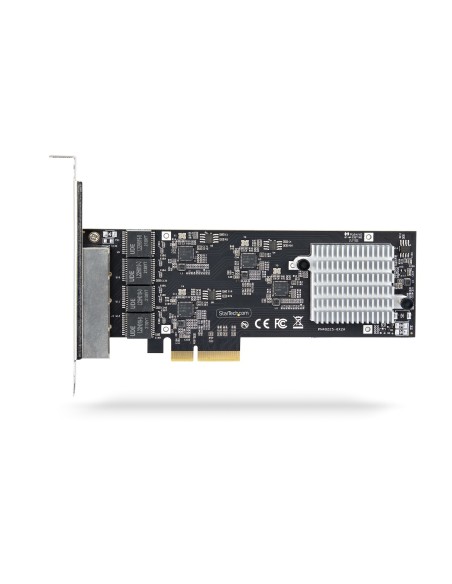 StarTech.com Scheda di rete 2.5 Gigabit a 4 porte - Scheda Ethernet PCIe da 2,5 Gbps NBASE-T, Intel I225-V, Scheda di rete per