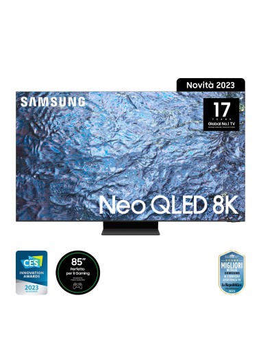 Samsung Series 9 TV QE85QN900CTXZT Neo QLED 8K, Smart TV 85" Processore Neural Quantum 8K, Dolby Atmos e OTS Pro, Titan Black