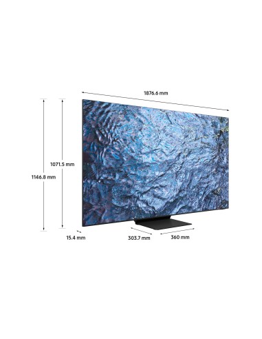 Samsung Series 9 TV QE85QN900CTXZT Neo QLED 8K, Smart TV 85" Processore Neural Quantum 8K, Dolby Atmos e OTS Pro, Titan Black