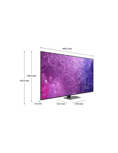 Samsung Series 9 TV QE85QN90CATXZT Neo QLED 4K, Smart TV 85" Processore Neural Quantum 4K, Dolby Atmos e OTS+, Carbon Silver