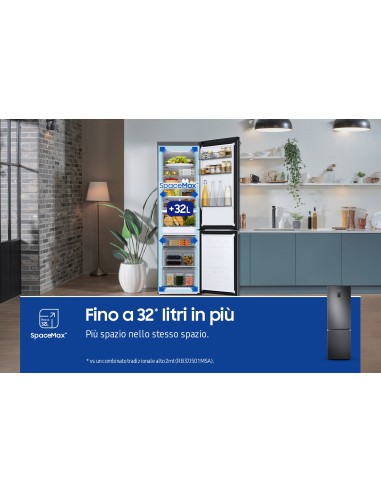 Samsung RB34C775CB1 frigorifero Combinato EcoFlex Libera installazione con congelatore Wifi 1.85m 344 L con rivestimento in