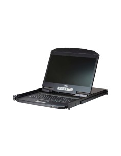 ATEN Switch KVM LCD widescreen a binario singolo PS 2-USB VGA a 16 porte