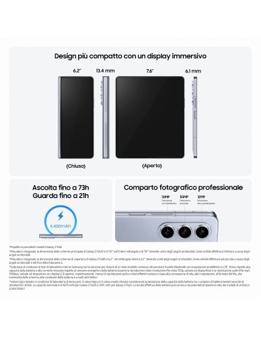 Samsung Galaxy Z Fold5 RAM 12GB Display 6,2" 7,6" Dynamic AMOLED 2X Icy Blue 512GB