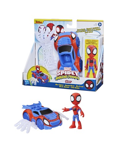 Marvel Spidey e I Suoi Fantastici Amici, set Spidey Web Crawler, action figure di Spidey con veicolo e accessorio, giocattoli ,