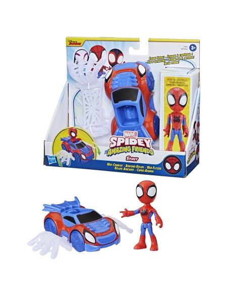 Marvel Spidey e I Suoi Fantastici Amici, set Spidey Web Crawler, action figure di Spidey con veicolo e accessorio, giocattoli ,