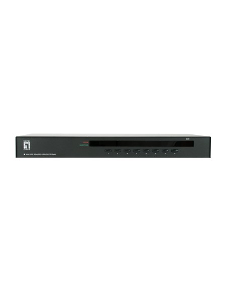 LevelOne KVM-3208 switch per keyboard-video-mouse (kvm) Montaggio rack Nero