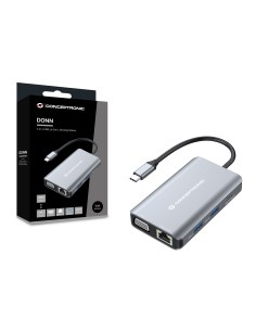 Conceptronic DONN21G replicatore di porte e docking station per laptop Cablato USB 3.2 Gen 1 (3.1 Gen 1) Type-C Grigio 2