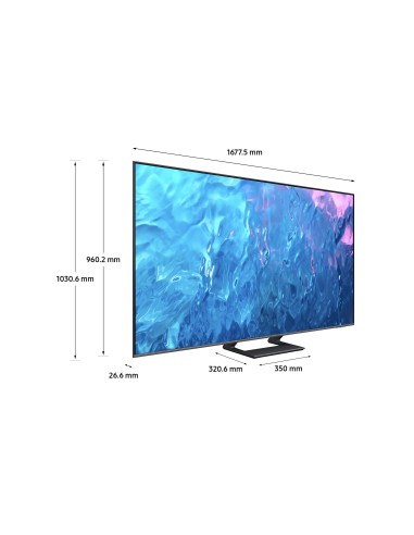 Samsung Series 7 TV QE75Q70CATXZT QLED 4K, Smart TV 75" Processore Quantum 4K, OTS Lite, Titan Gray 2023