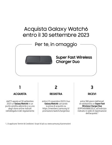 Samsung Galaxy Watch6 Smartwatch Analisi del Sonno Ghiera Touch in Alluminio 44mm Graphite