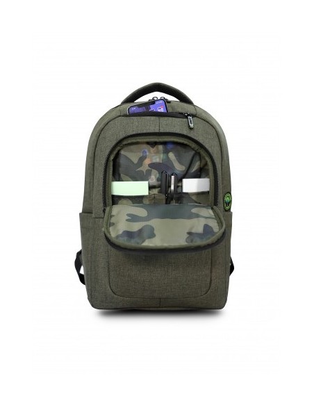 Urban Factory ECB34UF borsa per laptop 35,8 cm (14.1") Zaino Cachi