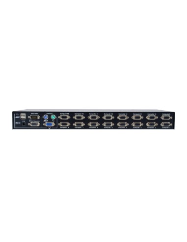 LevelOne KVM-3216 switch per keyboard-video-mouse (kvm) Montaggio rack Nero