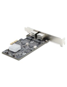 StarTech.com Scheda di rete 2.5 Gigabit a 2 porte - Scheda Ethernet PCIe da 2,5 Gbps NBASE-T, Intel I225-V, Scheda di rete per 2