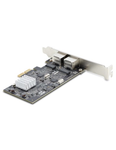 StarTech.com Scheda di rete 2.5 Gigabit a 2 porte - Scheda Ethernet PCIe da 2,5 Gbps NBASE-T, Intel I225-V, Scheda di rete per